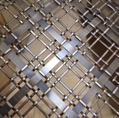 建築用平面ワイヤ網 折りたたまれた織布ワイヤ網 青銅 ステンレス鋼 織布金属装飾網