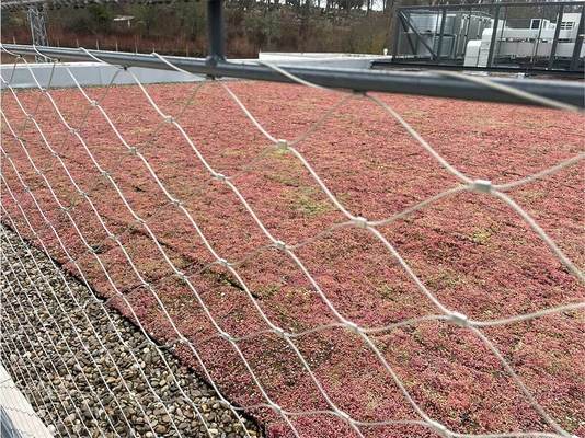60度の網目開口角と亜鉛メッキ仕上げを施した、建築保護用の柔らかいステンレス鋼ロープワイヤーメッシュ