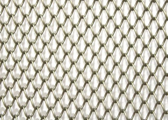 チェーン・リンクの建築金属の網3.8mm 8.0mmリング装飾的な金属のコイルの飾り布