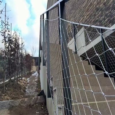 ダイヤモンドホール付きの柔軟で耐久性のある304ステンレス鋼ケーブルメッシュ、安全ネット用