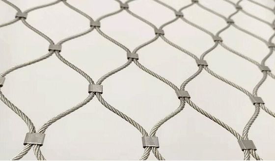 動物園の動物ケージ用ステンレス鋼ワイヤーロープメッシュ 80x80mm