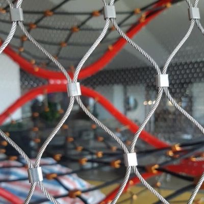 保護フェンス用304 316ステンレス鋼ワイヤーロープメッシュ7x7