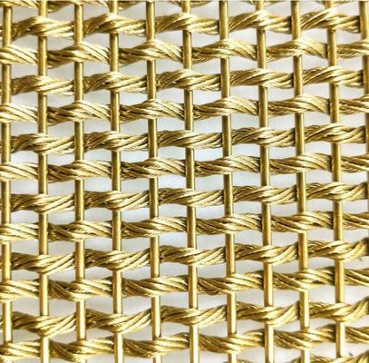 装飾的なステンレス鋼のクラッディング金属ファサード パネル編まれた金網