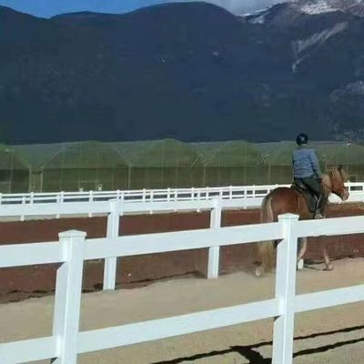 安定 白黒色 PVC 鉄道 フェンディング 牧場 パドック 馬フェンディング