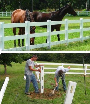 安全 ホワイトビニールフェンス 重用2 鉄道馬 PVC農場フェンス