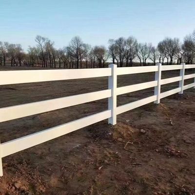 3レール 1.8*2.5m PVC農場フェンス プラスチックビニール 牧場パドック 馬フェンス