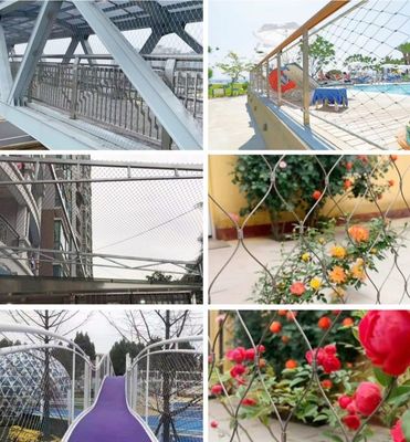 動物園の鳥小屋用304ステンレス鋼ケーブルメッシュ 黒酸化