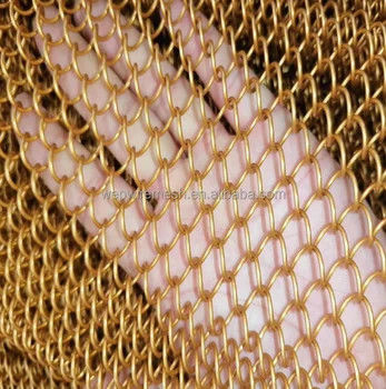装飾用アルミ金属網カーテン チェーン ドレッパー 布 壁炉 ワイヤー網 金属コイル網 天井カーテン