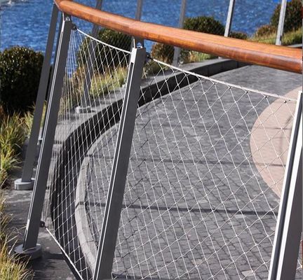 Long Time Service Durable UV Protection Customizable Size Stainless Steel Rope Mesh for Handrail Filling