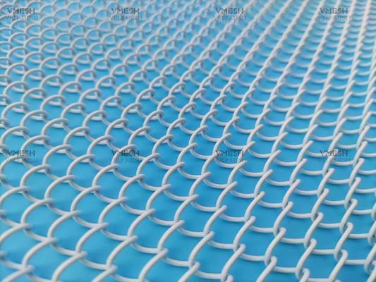 カスタマイズされたサイズ 6*6mm ペア設計暖炉スクリーンメッシュのチェーン リンクの金属カーテン