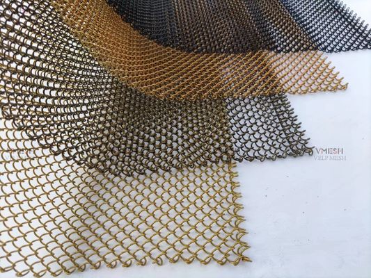 ステンレス鋼 建築用 クリップドワイヤ網 12x12mm 穴の大きさ
