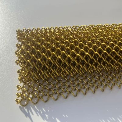 色彩のある表面 アルミ製 織物 チェーンリンク カーテン ワイヤー メッシュ
