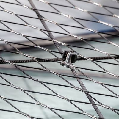 建築設計用安全網のための結び付いた金属ワイヤロープ網