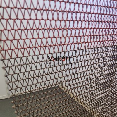 建築用コンベヤーベルト ステンレス鋼 316 織物金属スピラル装飾網