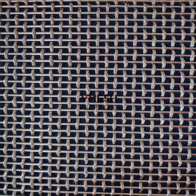装飾用ワイヤーメッシュ金属ファサード、ステンレス鋼圧着織りメッシュ、ワイヤー直径1mm～4mm