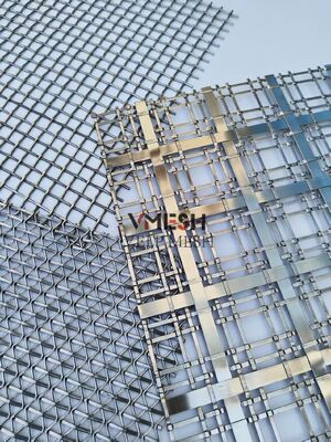 ステンレス鋼金属建築銅金ブロンズインテリアデザインカーテン装飾織金属メッシュカーテン