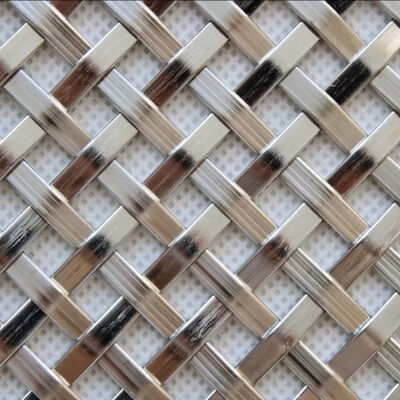 アンティーク真鍮フラットステンレス鋼線装飾圧着織りワイヤーメッシュパネルグリル