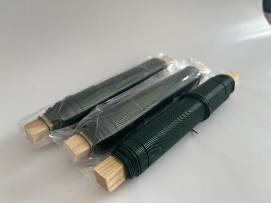Florist Stem Wire Spool Iron Wire With Green Painted Surface For Decoration