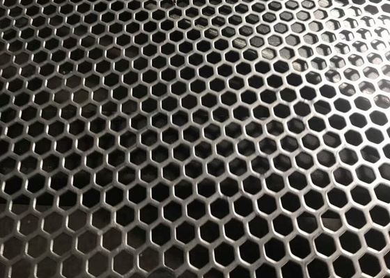 粉末コーティング 黒アルミ 六角丸い穴 スピーカーグリル パンシング メタルメッシュ