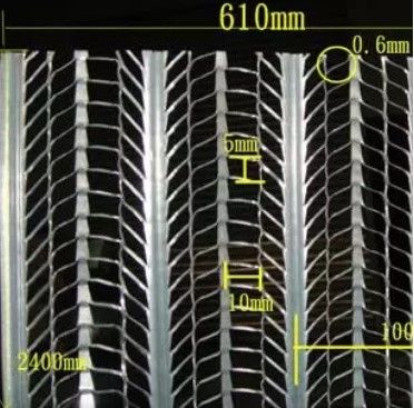 内壁用、耐腐食性と耐火性を備えた亜鉛メッキ鋼エキスパンドメタルラス