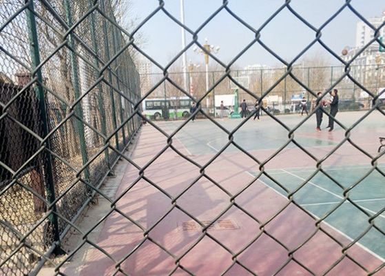 溶融亜鉛メッキ 緑色チェーンリンクフェンス 1.5m 2.0m 高さ