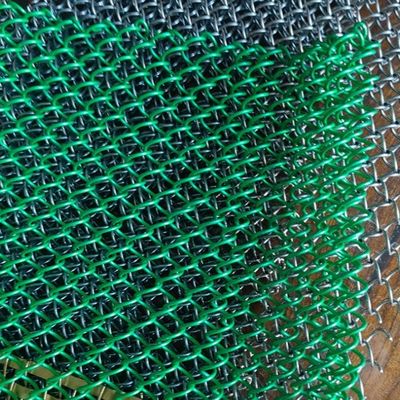 アルミニウムワイヤー装飾カスタム吊りダイヤモンドコイルドレープメッシュ