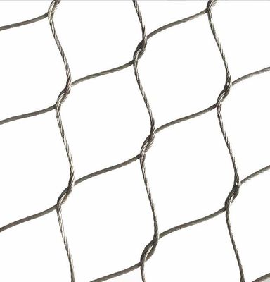 耐久性のある鳥の巣 柔軟性のあるステンレス鋼ケーブルネット 304l 50x50mm