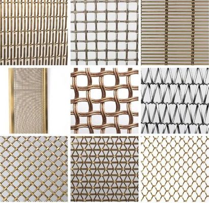 建築用コンベヤーベルト用装飾用螺旋織網 建築用金属織網