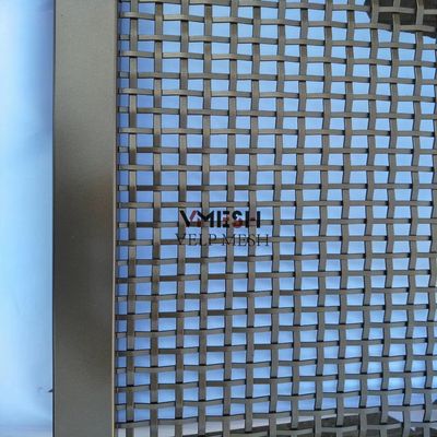 屋内屋外防食カスタム穴設計ロッククリンプ織りワイヤー安全クリンプメッシュ手すりフェンス
