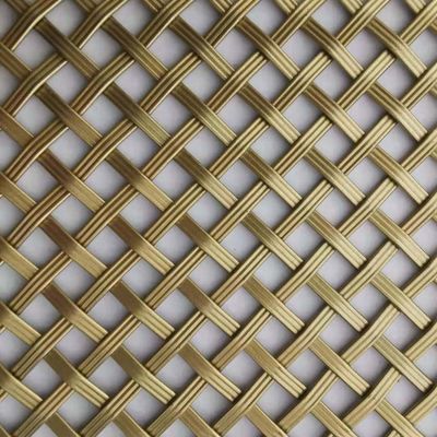 カーテン用耐久性ゴールデンブラスカラーステンレス鋼建築用ワイヤーメッシュ