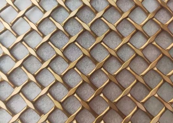 0.02-2.0mmワイヤー ロックは建築金属の網の黄銅青銅色のVelpにひだを付けた