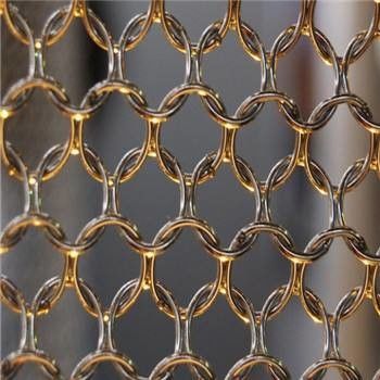 金色1.2mmの建築金属の網のチェーン・リンクのカーテン